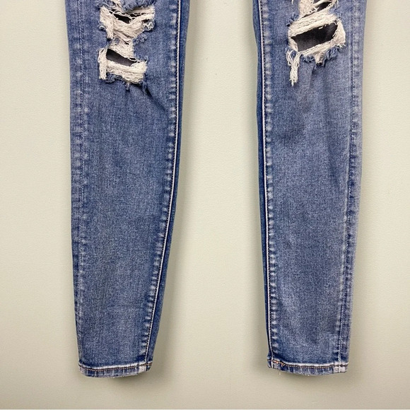 American Eagle Highest Rise Jegging Distressed Size 4 Long - Picture 4 of 8